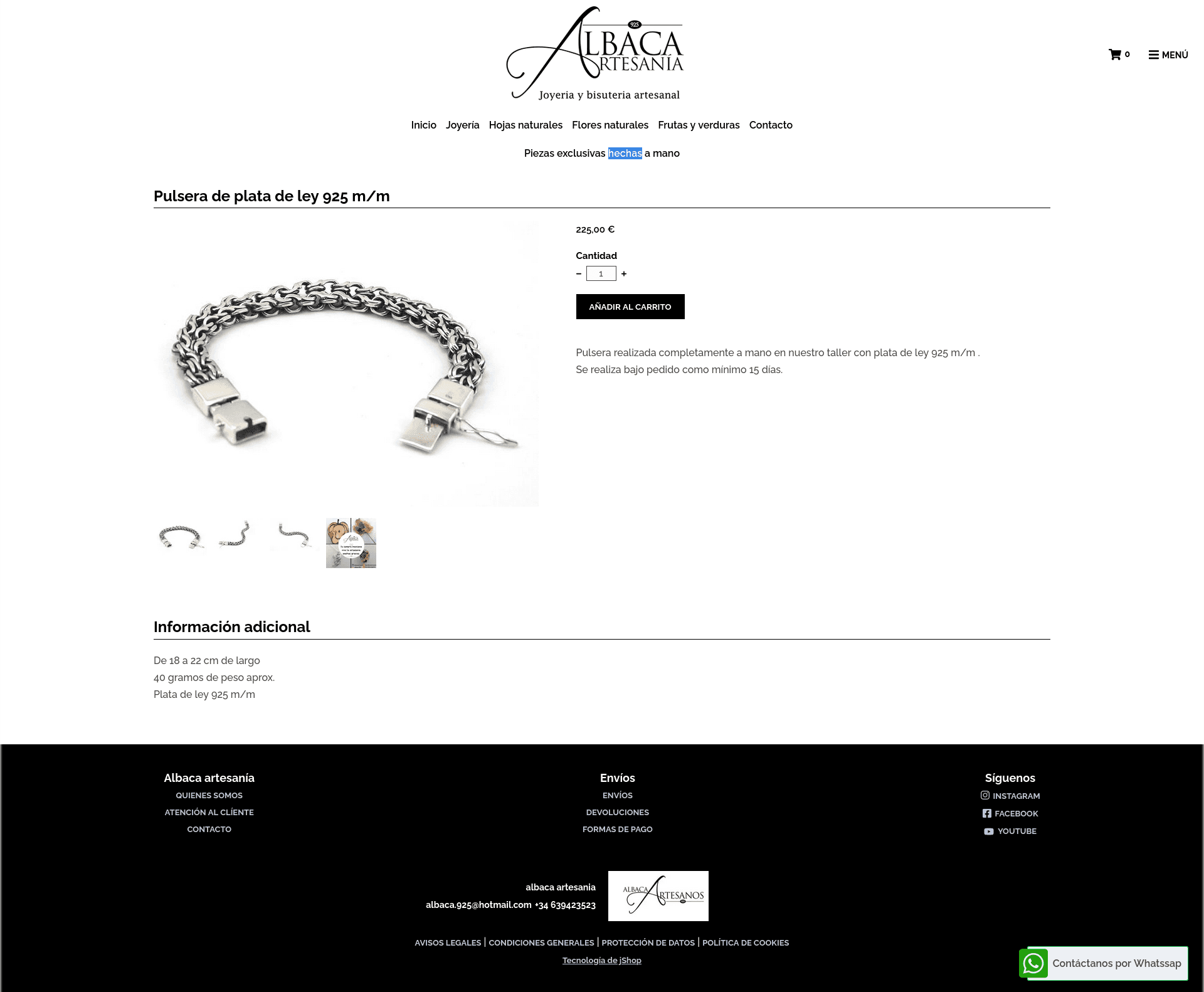 Tienda online Albaca Artesanía creada con jShop.