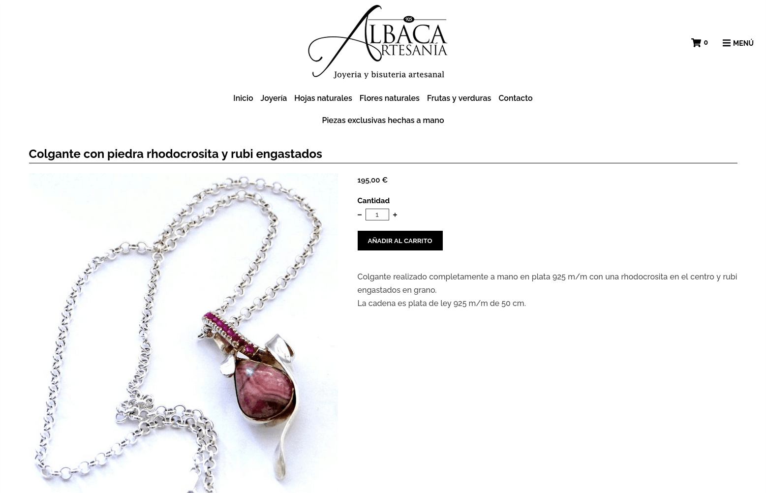 Tienda online Albaca Artesanía creada con jShop.